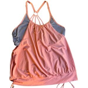 🌸 3/$25 Peach‎ Strappy Tank Swim Top XXL